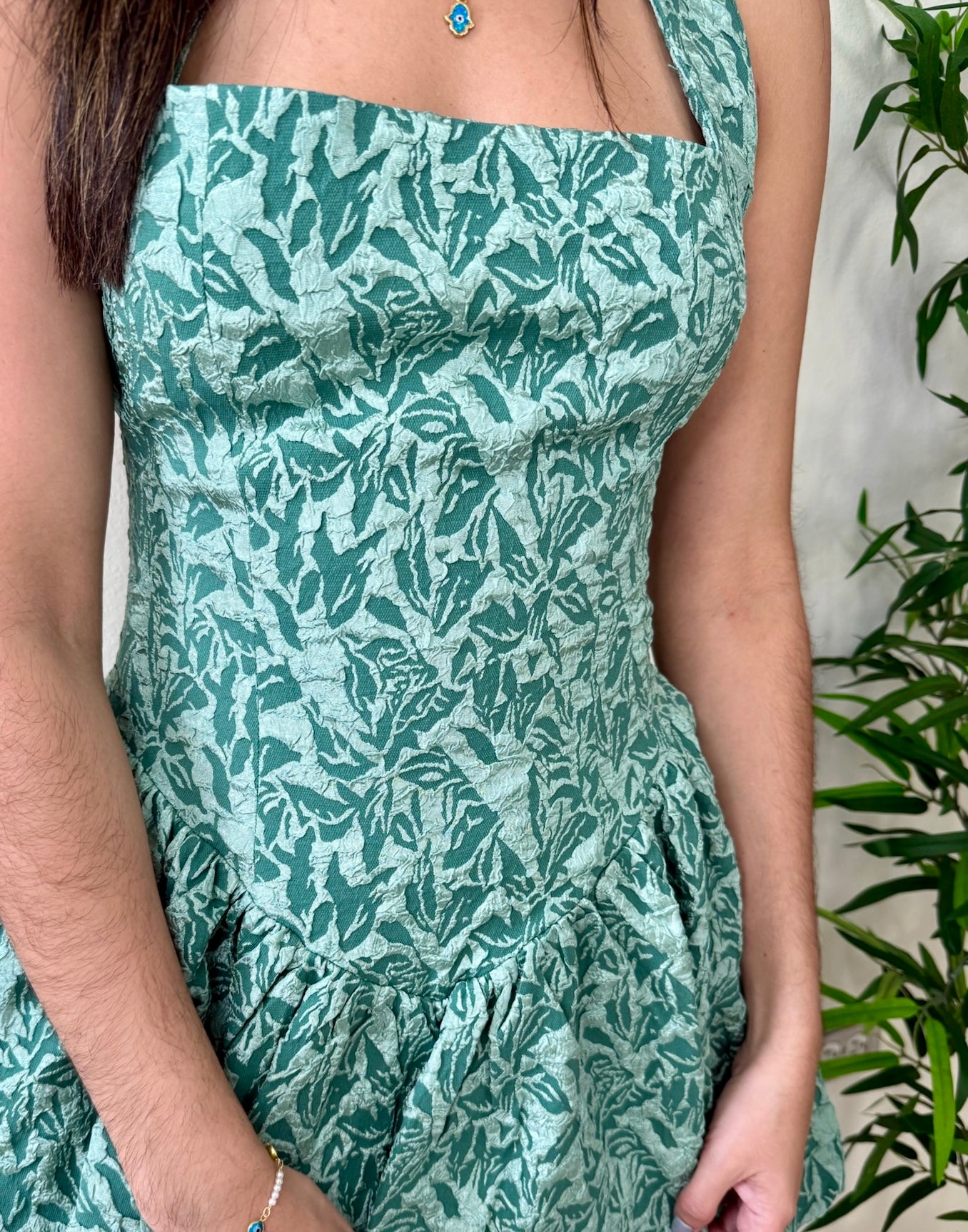 SAGE HALTER DRESS