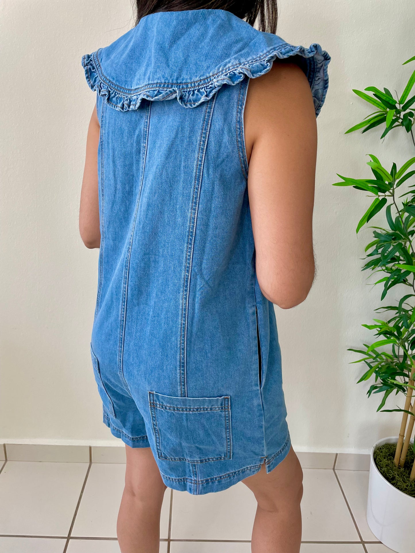 DENIM ROMPER