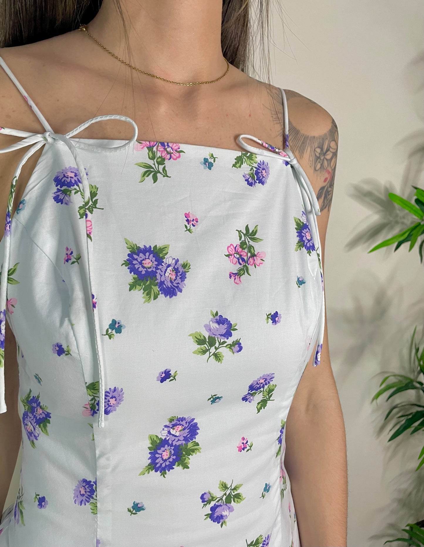 FLORAL BUBBLE MINI DRESS