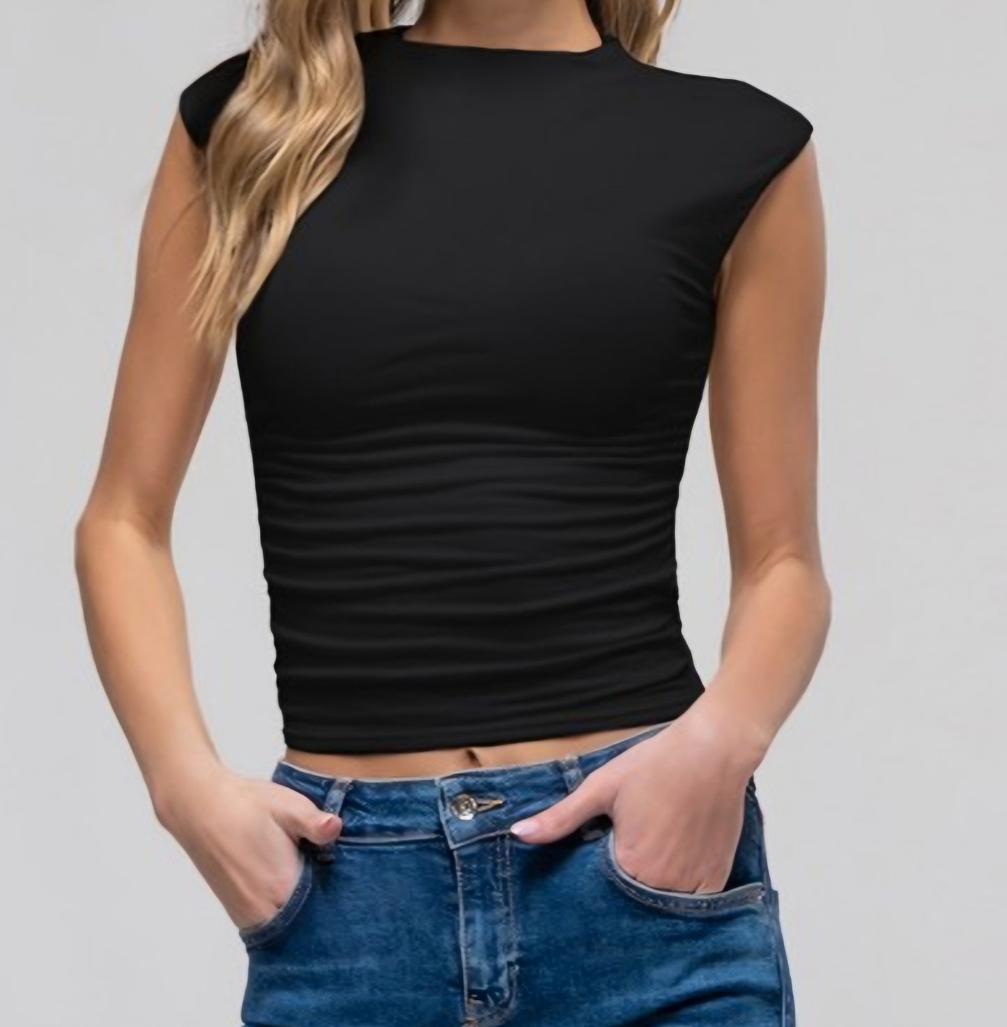 BLACK KNIT TOP