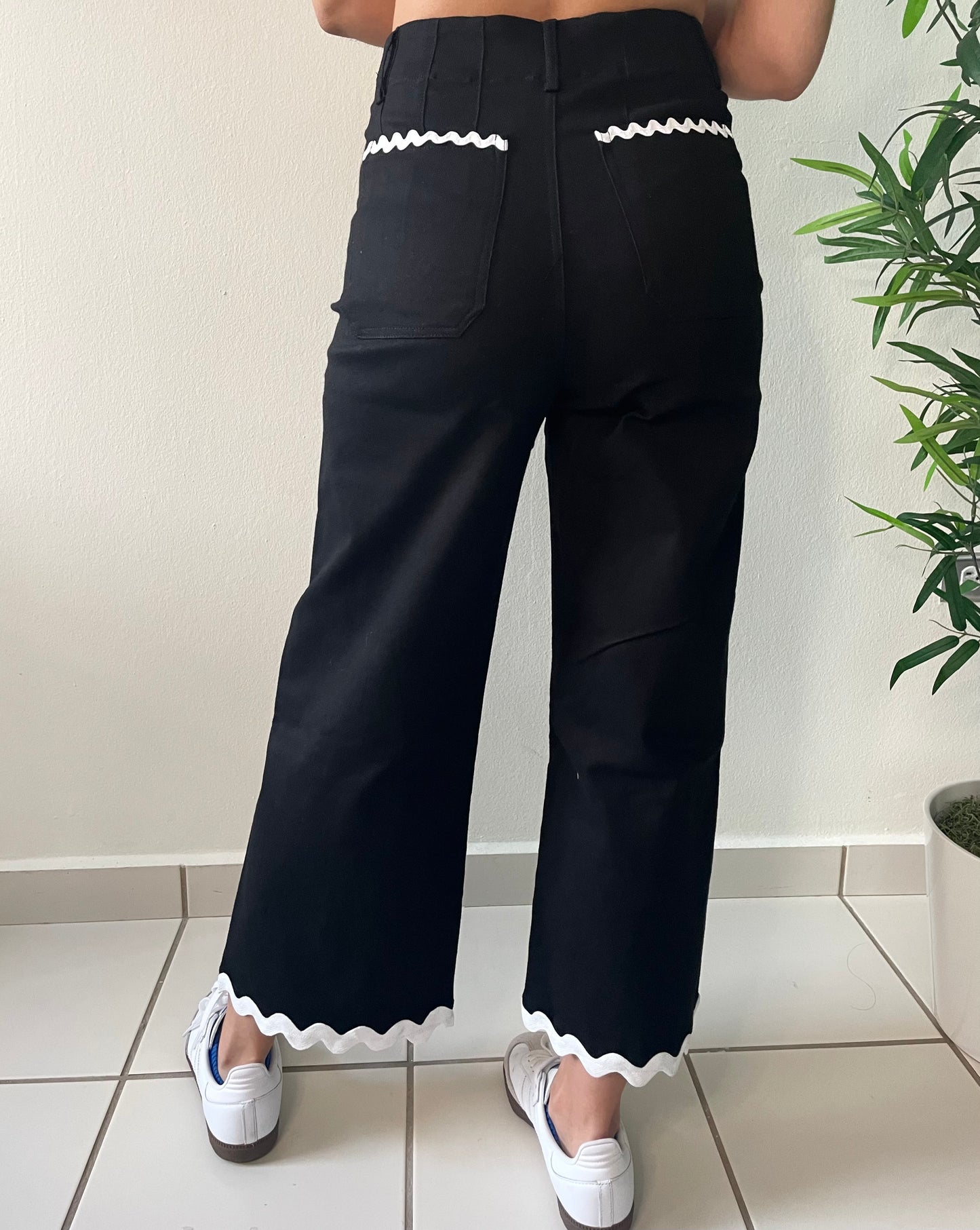 Black Straight Leg Pants