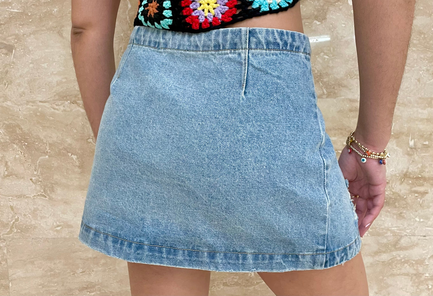 DENIM MINI SKIRT